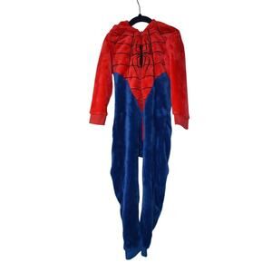 Cosusket Spiderman Plush Soft One Piece Pajamas Lounge Play Size 5